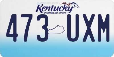 KY license plate 473UXM