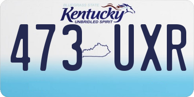 KY license plate 473UXR