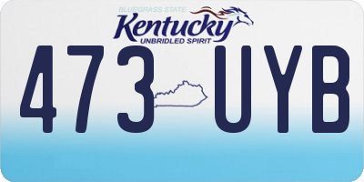 KY license plate 473UYB