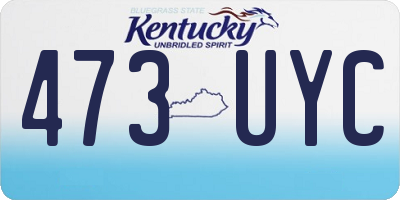 KY license plate 473UYC