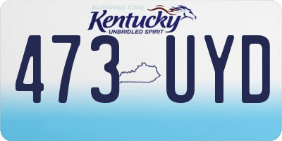 KY license plate 473UYD