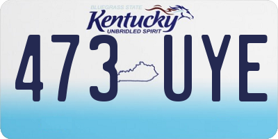 KY license plate 473UYE