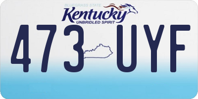 KY license plate 473UYF