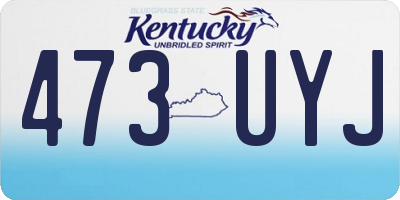 KY license plate 473UYJ