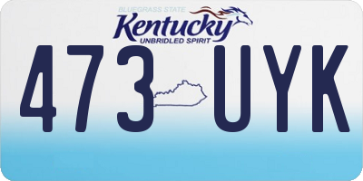 KY license plate 473UYK