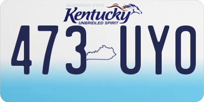 KY license plate 473UYO