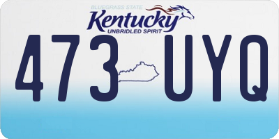 KY license plate 473UYQ