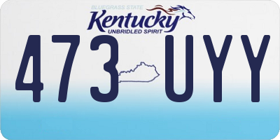 KY license plate 473UYY