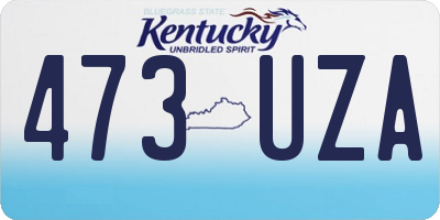 KY license plate 473UZA