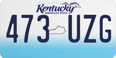 KY license plate 473UZG
