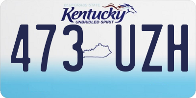 KY license plate 473UZH