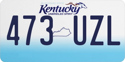 KY license plate 473UZL