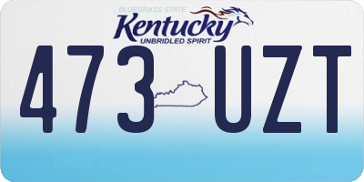 KY license plate 473UZT