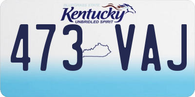 KY license plate 473VAJ