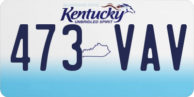 KY license plate 473VAV