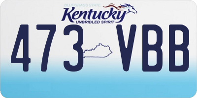 KY license plate 473VBB