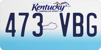 KY license plate 473VBG