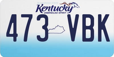 KY license plate 473VBK
