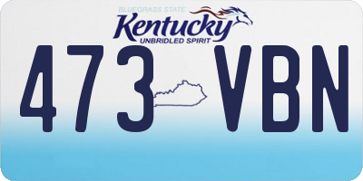 KY license plate 473VBN