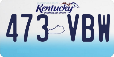 KY license plate 473VBW