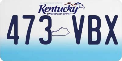 KY license plate 473VBX