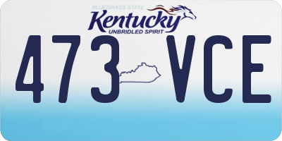KY license plate 473VCE