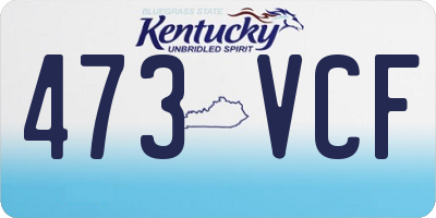 KY license plate 473VCF