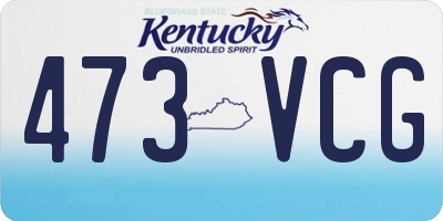 KY license plate 473VCG