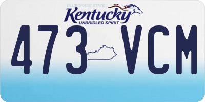 KY license plate 473VCM