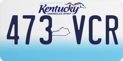 KY license plate 473VCR