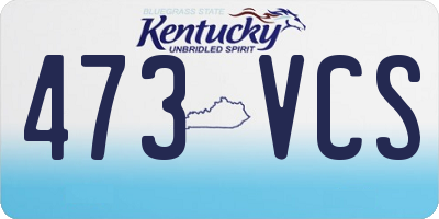 KY license plate 473VCS