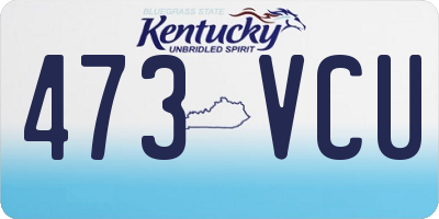 KY license plate 473VCU