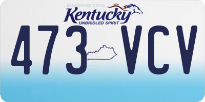 KY license plate 473VCV