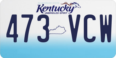 KY license plate 473VCW