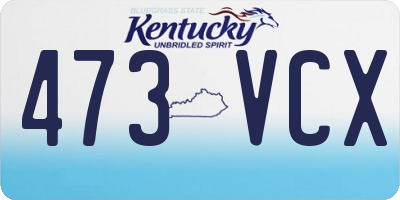 KY license plate 473VCX