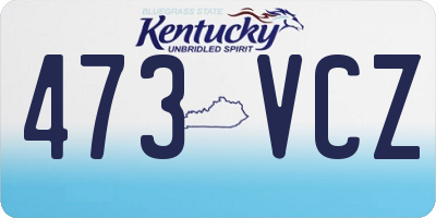 KY license plate 473VCZ