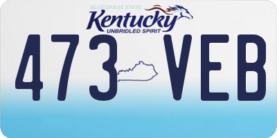 KY license plate 473VEB