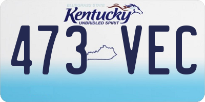 KY license plate 473VEC