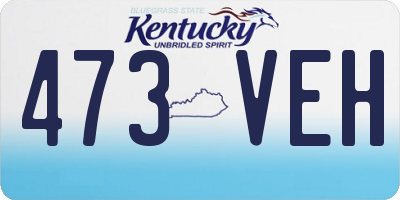 KY license plate 473VEH