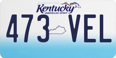 KY license plate 473VEL