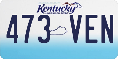KY license plate 473VEN