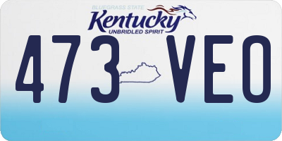 KY license plate 473VEO