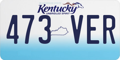 KY license plate 473VER
