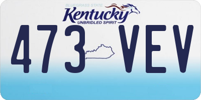 KY license plate 473VEV