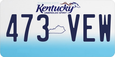 KY license plate 473VEW
