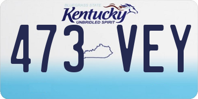 KY license plate 473VEY