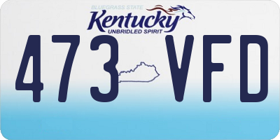 KY license plate 473VFD