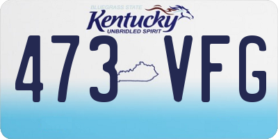 KY license plate 473VFG