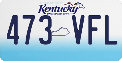 KY license plate 473VFL