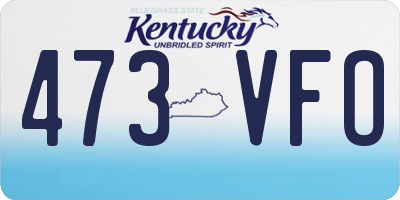 KY license plate 473VFO
